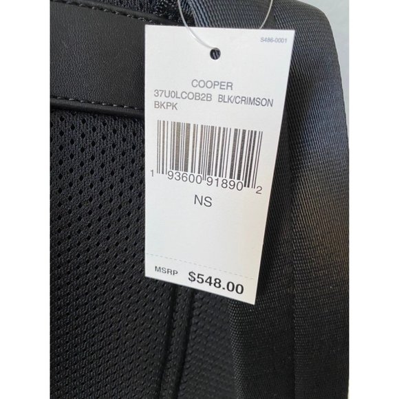 Michael Kors Cooper Logo Red  Stripe Backpack - Picture 4 of 8